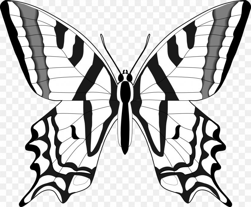 Monarch Butterfly Black And White Clip Art, PNG, 1969x1626px, Butterfly, Arthropod, Black, Black And White, Black Butterfly Download Free