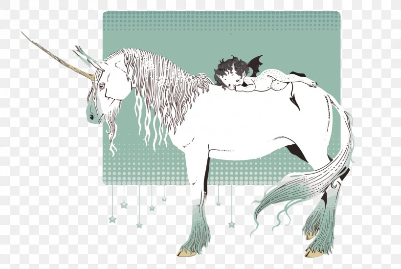 Unicorn Illustration, PNG, 1500x1007px, Unicorn, Art, Cartoon, Drawing, Fictional Character Download Free