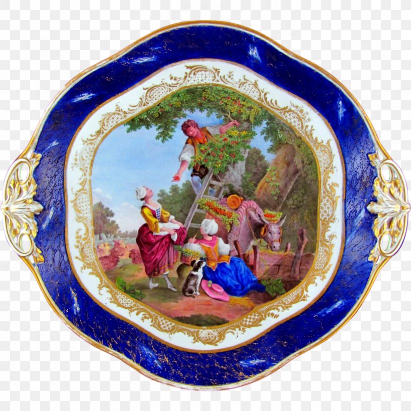 Manufacture Nationale De Sèvres French Porcelain Plate Pottery, PNG, 1417x1417px, Porcelain, Antique, Centrepiece, Ceramic, Cobalt Blue Download Free