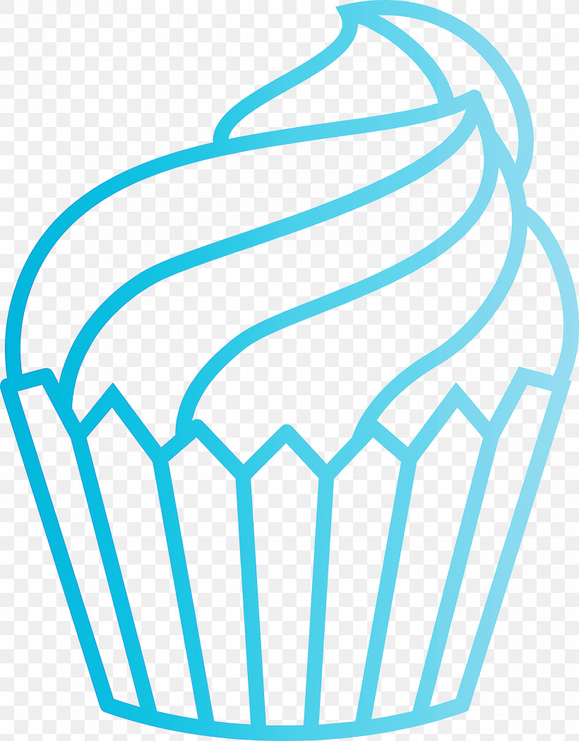 Aqua Turquoise Blue Baking Cup Line, PNG, 2341x3000px, Cute Cupcake, Aqua, Baking Cup, Blue, Cartoon Cupcake Download Free