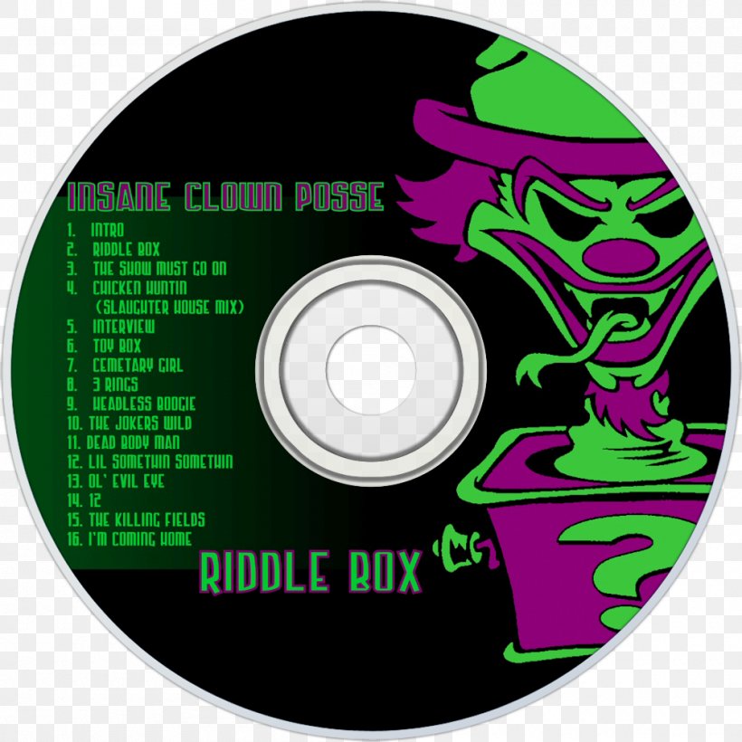 Compact Disc Riddle Box Insane Clown Posse The Amazing Jeckel Brothers The Great Milenko, PNG, 1000x1000px, Watercolor, Cartoon, Flower, Frame, Heart Download Free