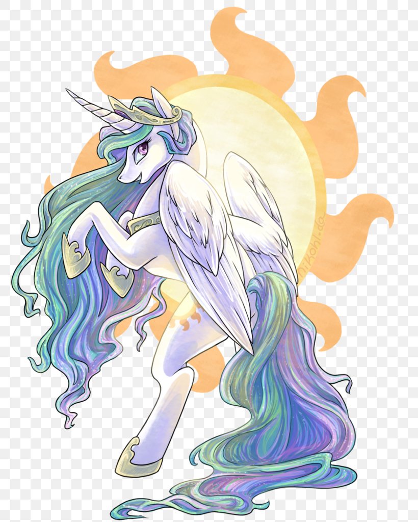 Princess Celestia Princess Luna Pony Fan Art, PNG, 780x1024px, Watercolor, Cartoon, Flower, Frame, Heart Download Free