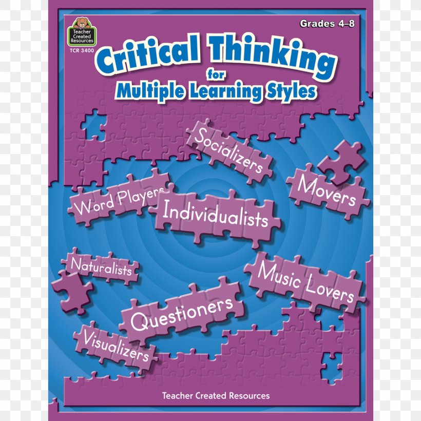Critical Thinking For Multiple Learning Styles Thought Font, PNG, 900x900px, Critical Thinking, Blue, Learning, Learning Styles, Teacher Created Resources Download Free