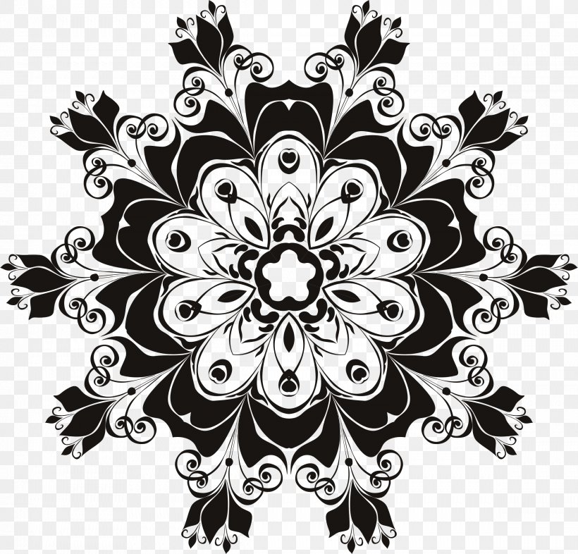 Floral Design Clip Art Openclipart, PNG, 2378x2282px, Floral Design, Art, Black, Black And White, Decorative Arts Download Free