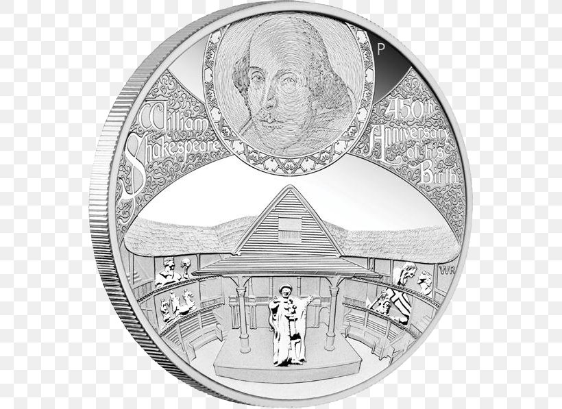Silver Coin Perth Mint Silver Coin Commemorative Coin, PNG, 562x597px, Coin, Australian Dollar, Black And White, Commemorative Coin, Currency Download Free