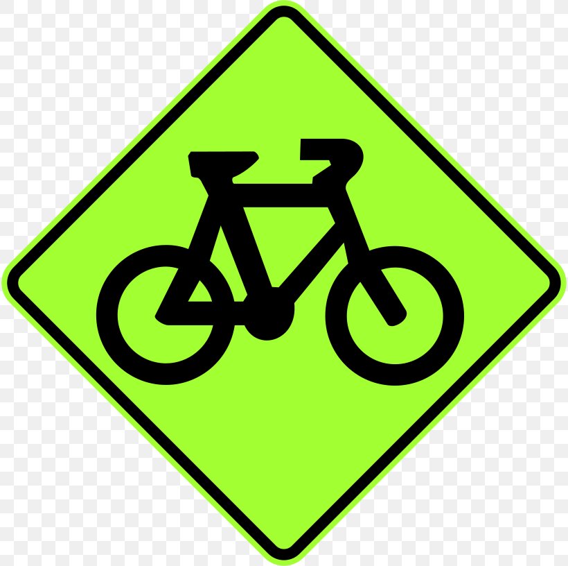 Bicycle Traffic Sign Warning Sign Road Cycling, PNG, 816x816px, Bicycle, Area, Cycling, Green, Lane Download Free