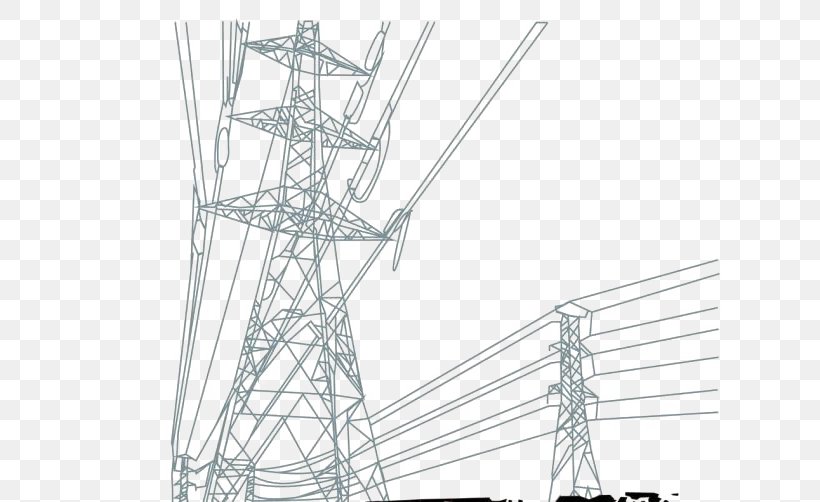 High Voltage High-voltage Cable Electric Power Transmission, PNG, 650x502px, High Voltage, Black And White, Electric Power, Electric Power Transmission, Electrical Cable Download Free