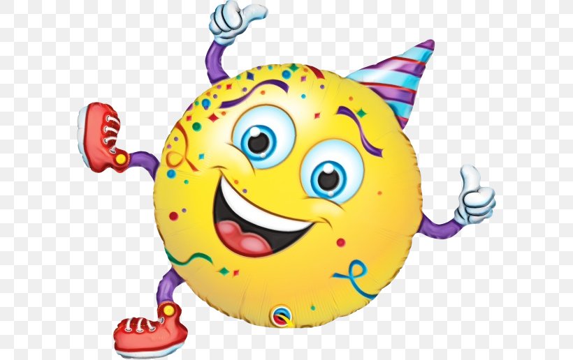 Party Emoji Face, PNG, 600x516px, Smiley, Baby Toys, Balloon, Birthday, Burtonburton Download Free