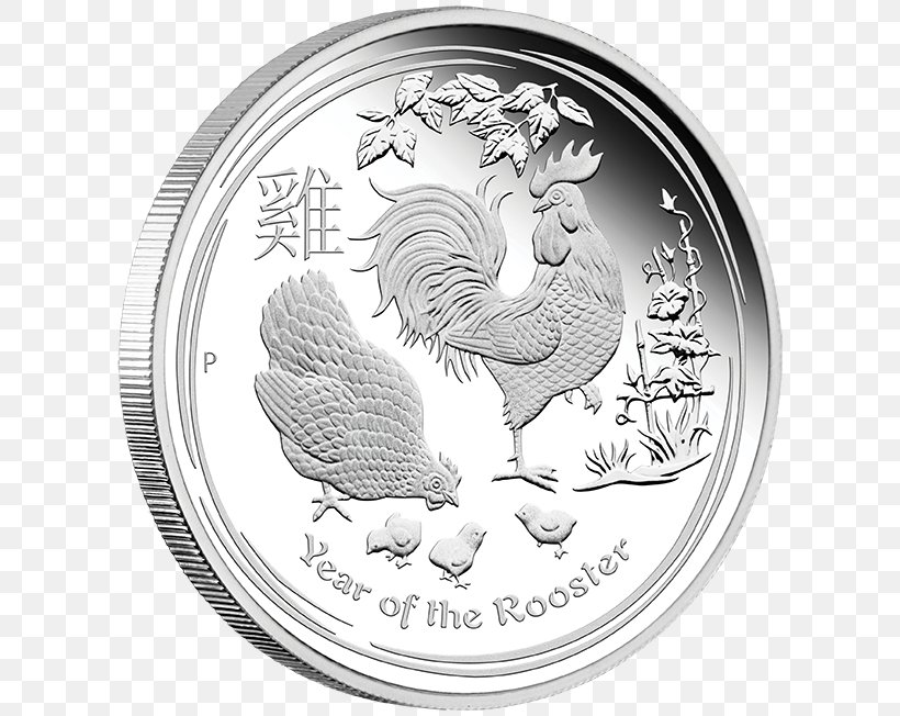 Perth Mint Proof Coinage Lunar Series Silver Coin, PNG, 624x652px, Perth Mint, Australian Lunar, Bird, Black And White, Bullion Download Free
