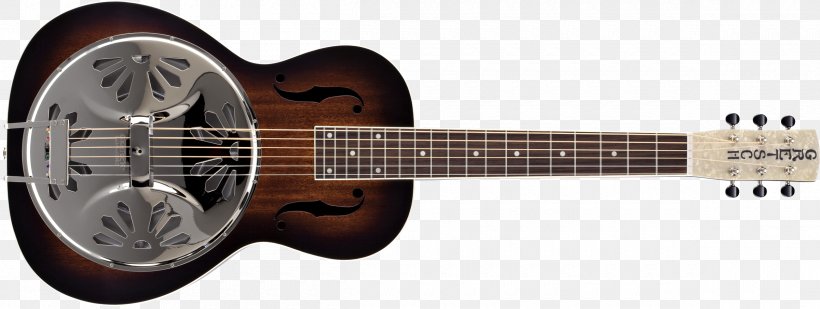 Resonator Guitar Ukulele Gretsch Musical Instruments, PNG, 2400x906px, Watercolor, Cartoon, Flower, Frame, Heart Download Free