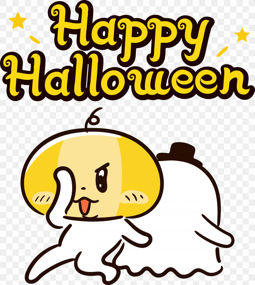 Happy Halloween, PNG, 2689x3000px, Happy Halloween, Behavior, Cartoon, Emoticon, Happiness Download Free