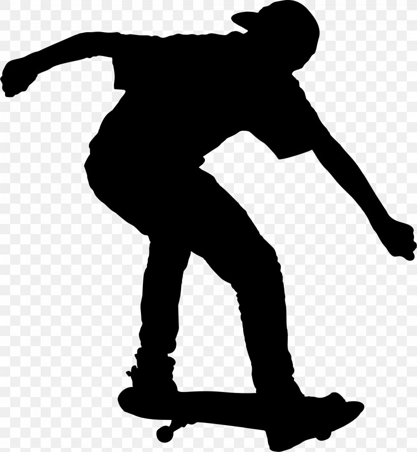Skateboarding Silhouette Clip Art, PNG, 2080x2253px, Skateboard, Black, Black And White, Drawing, Footwear Download Free