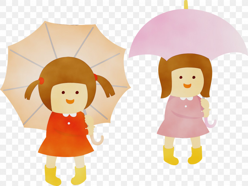 Character Infant Cartoon Umbrella Table, PNG, 3000x2260px, Raining Day, Cartoon, Character, Character Created By, Girl Download Free