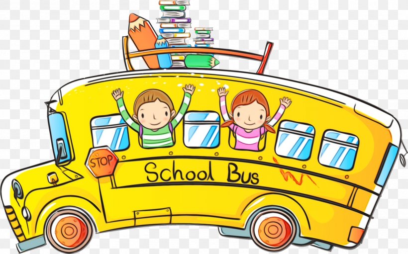 School Bus Cartoon, PNG, 1409x879px, Watercolor, Bus, Education, Mode Of Transport, Motor Vehicle Download Free