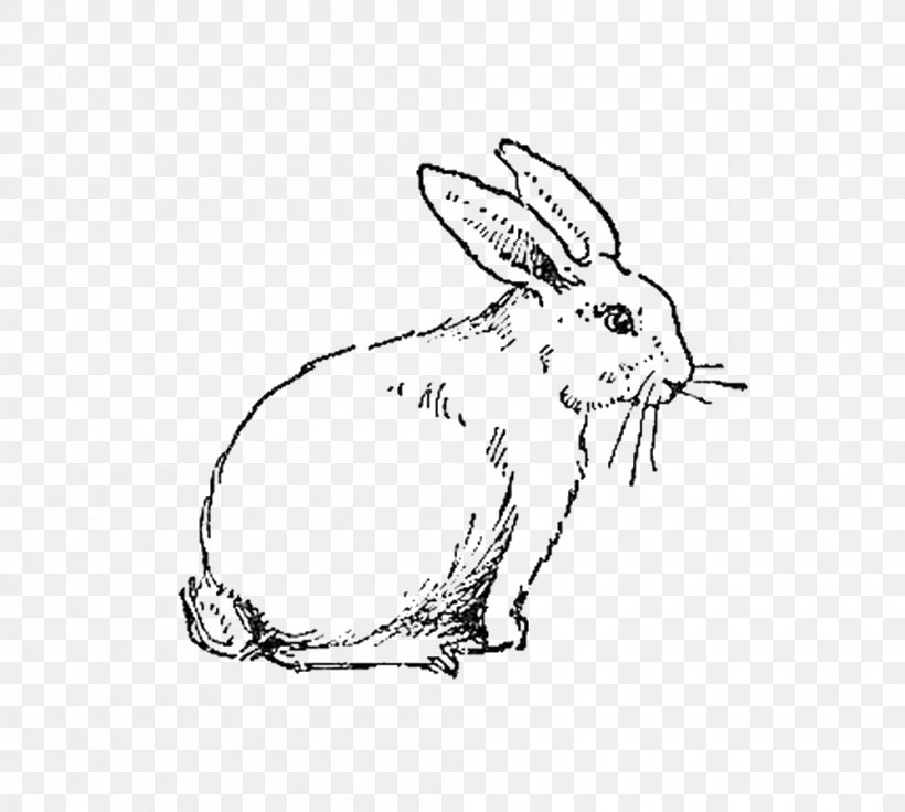 Domestic Rabbit Hare Easter Bunny Digital Stamp, PNG, 1000x898px, Domestic Rabbit, Animal, Animal Figure, Area, Artwork Download Free