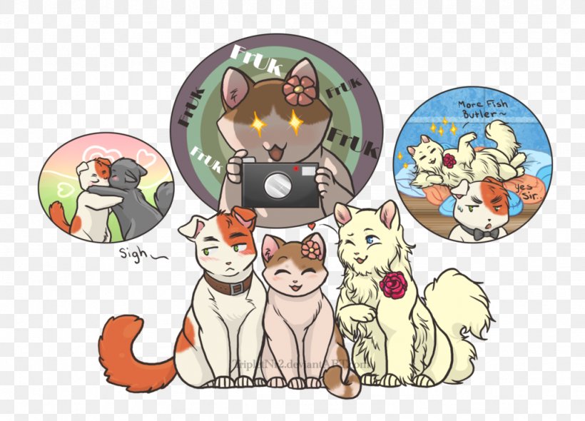 Cat Fan Art, PNG, 1024x738px, Watercolor, Cartoon, Flower, Frame, Heart Download Free