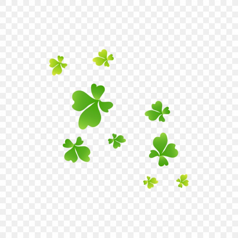 Euclidean Vector Four-leaf Clover, PNG, 1024x1024px, Fourleaf Clover, Animation, Cartoon, Clover, Flower Download Free