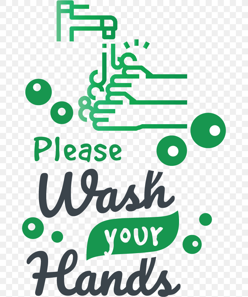 Wash Hands Washing Hands Virus, PNG, 674x983px, Wash Hands, Behavior, Green, Line, Logo Download Free