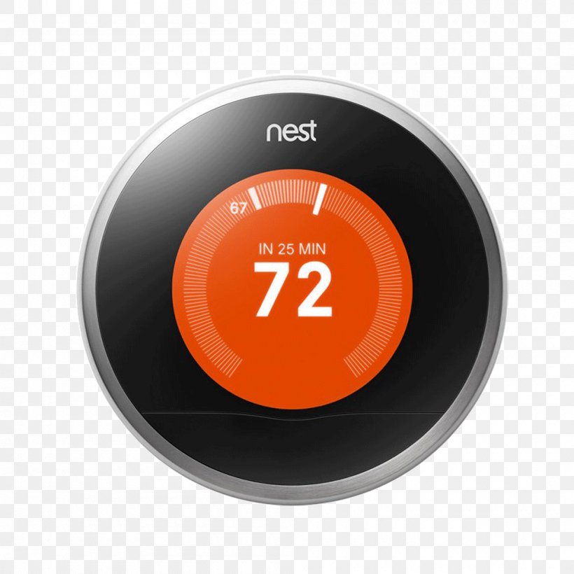 Nest Labs Nest Learning Thermostat Smart Thermostat Home Automation Kits, PNG, 1000x1000px, Nest Labs, Belkin Wemo, Brand, Central Heating, Electronics Download Free