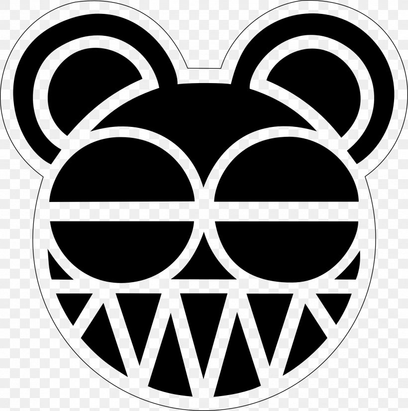 Radiohead Modified Bear And Logo T-shirt Music, PNG, 2524x2543px, Radiohead, Blackandwhite, Creep, Emblem, Guitar Download Free
