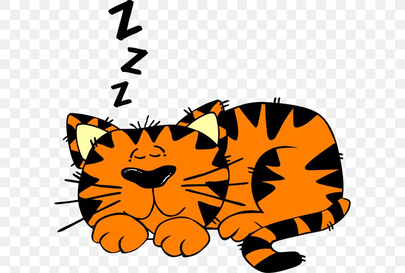 Cat Kitten Sleep Clip Art, PNG, 600x554px, Cat, Art, Big Cats, Black Cat, Carnivoran Download Free
