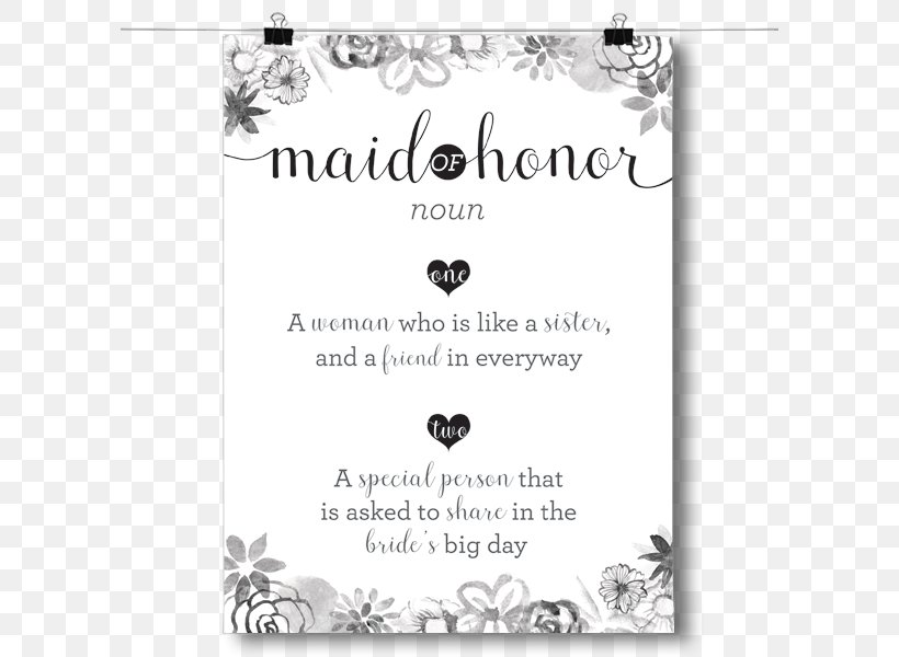 Bridesmaid Definition Poster, PNG, 600x600px, Bridesmaid, Black, Black And White, Black M, Bride Download Free