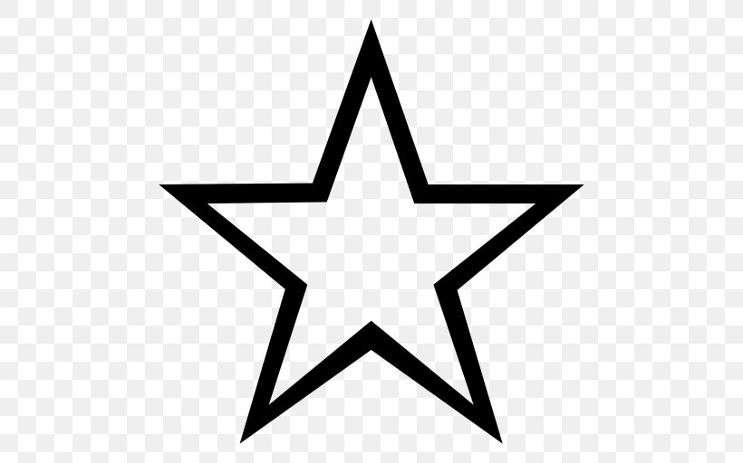Five-pointed Star Geometry, PNG, 512x512px, Star, Area, Black, Black And White, Fivepointed Star Download Free