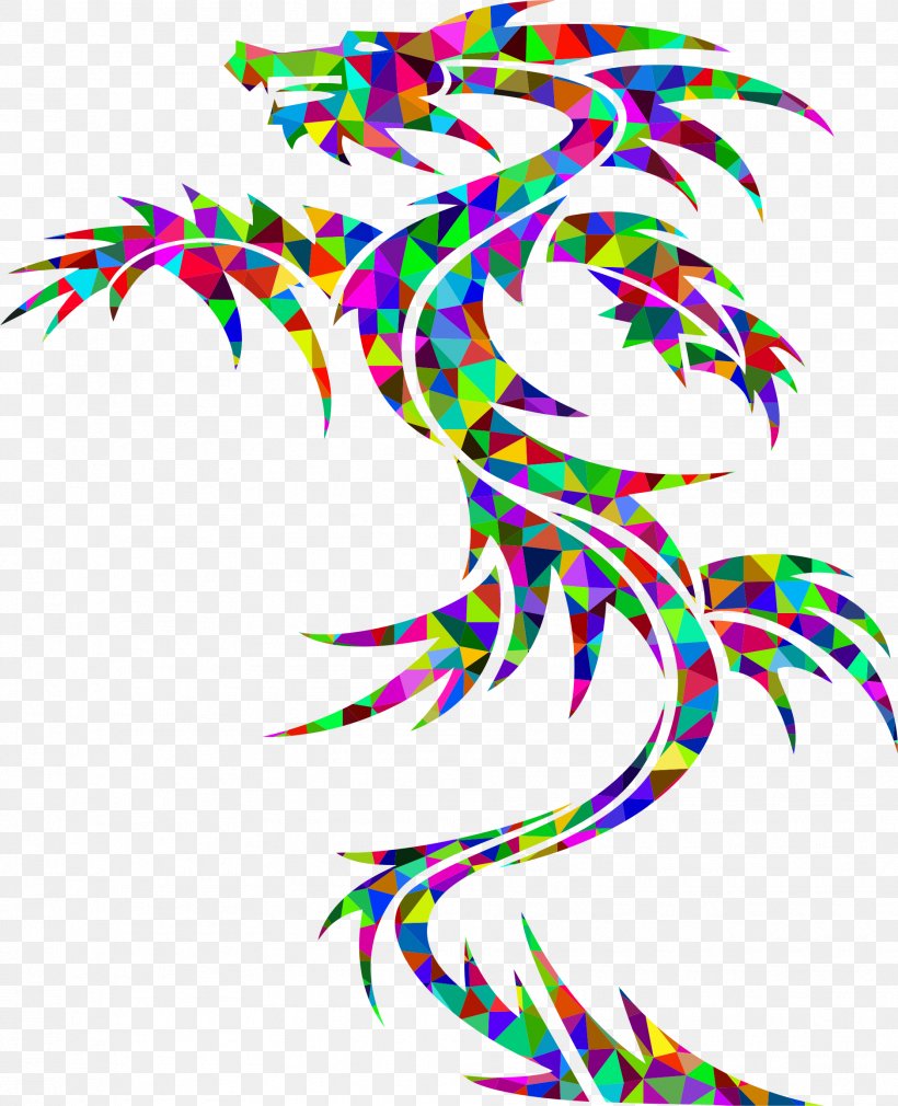 Dragon Tattoo Clip Art, PNG, 1878x2314px, Dragon, Art, Artwork, Chinese Dragon, Feather Download Free