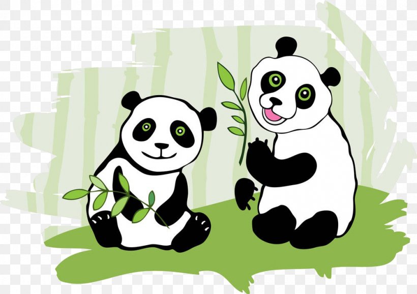 Giant Panda Cartoon Drawing Illustration, PNG, 1000x705px, Giant Panda, Art, Bear, Carnivoran, Cartoon Download Free