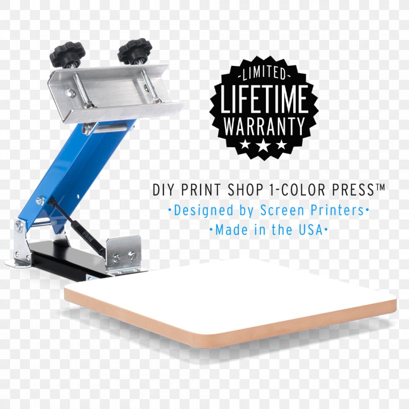 Printed T-shirt Screen Printing Printing Press, PNG, 1000x1000px, 3d Printing, Tshirt, Clamp, Color Printing, Do It Yourself Download Free
