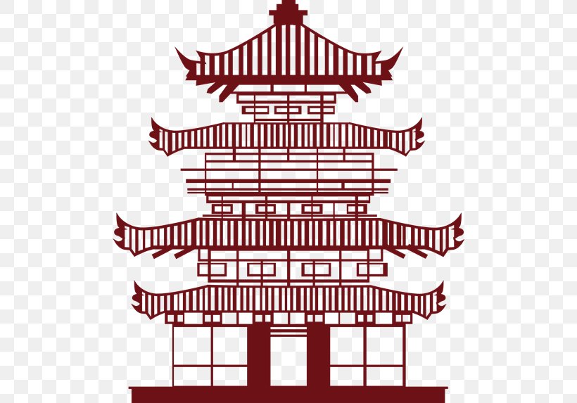 Download Architecture Clip Art, PNG, 500x573px, Architecture, Black And White, Building, Chinese Architecture, Chinoiserie Download Free
