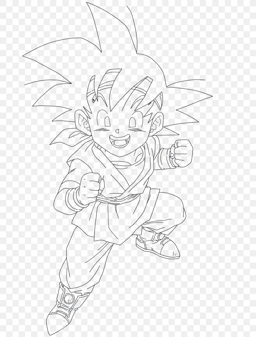 Goku Trunks Vegeta Line Art Drawing, PNG, 740x1078px, Goku, Arm, Art, Artwork, Black Download Free