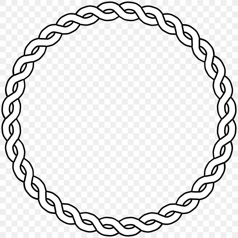 Rope Clip Art, PNG, 4444x4444px, Rope, Area, Black, Black And White, Braid Download Free