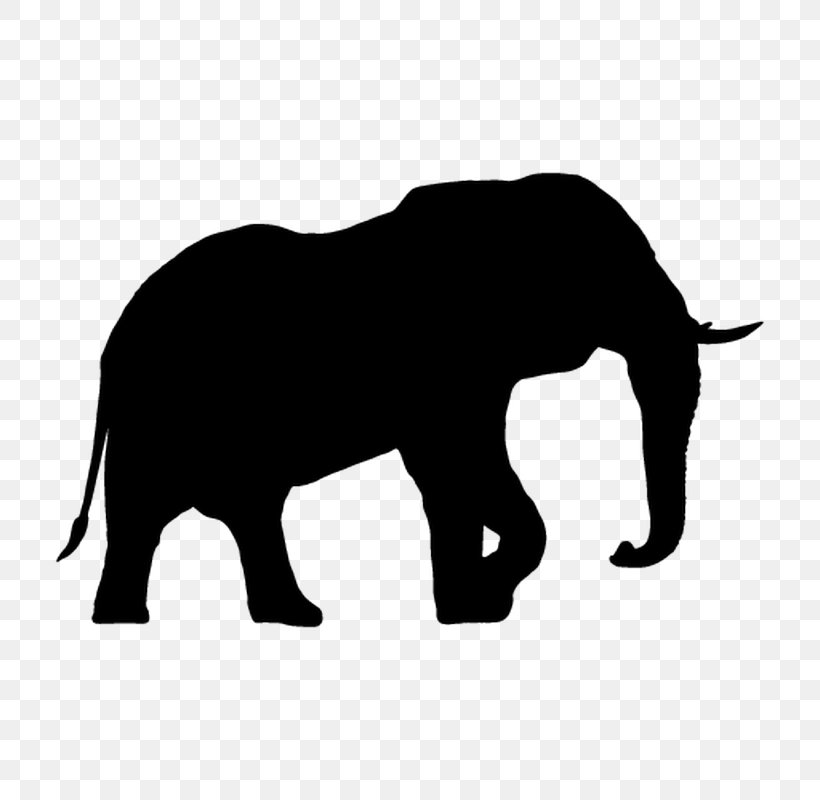 Elephant Silhouette Clip Art, PNG, 800x800px, Elephant, African Elephant, Asian Elephant, Black, Black And White Download Free