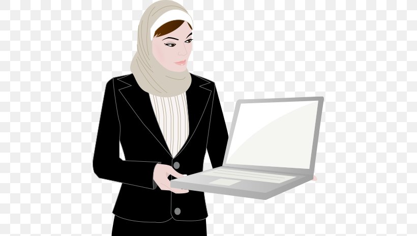 Laptop Woman Business Muslim, PNG, 530x464px, Laptop, Business, Businessperson, Child, Computer Download Free