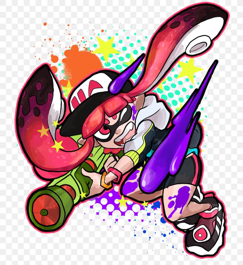 Splatoon Super Smash Bros.™ Ultimate Drawing DeviantArt, PNG, 750x894px, Watercolor, Cartoon, Flower, Frame, Heart Download Free