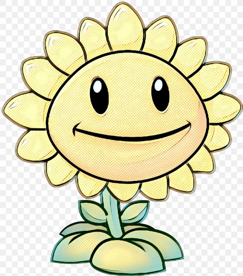 Sunflower Plants Vs Zombies, PNG, 1460x1655px, Pop Art, Cartoon, Emoticon, Facial Expression, Flower Download Free