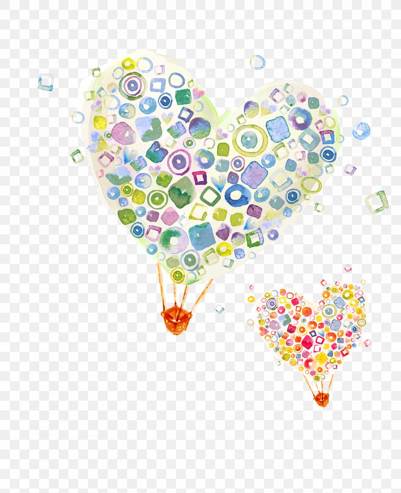 Cartoon Balloon Heart Illustration, PNG, 2904x3576px, Cartoon, Area, Balloon, Child, Heart Download Free