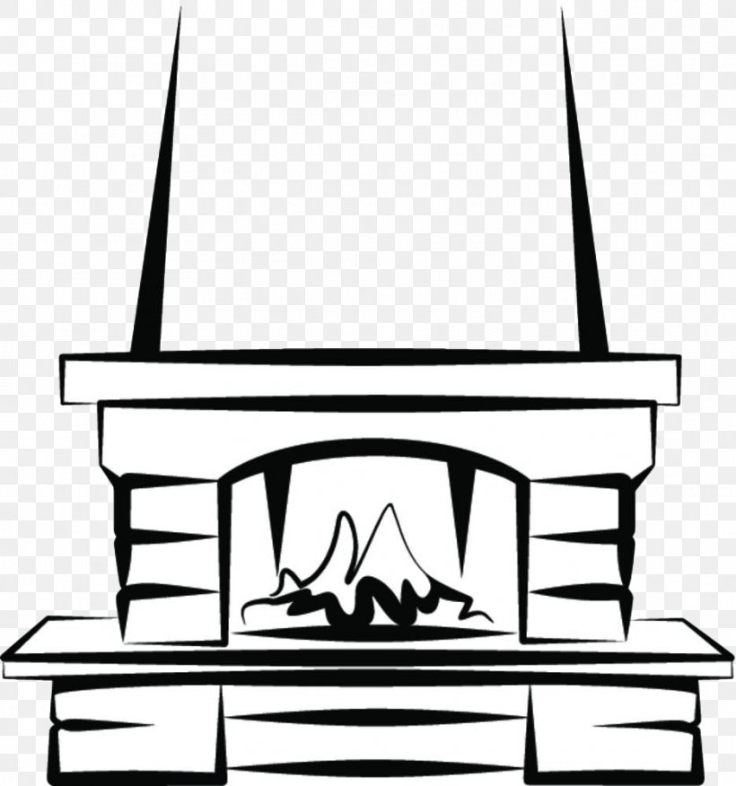 Fireplace Drawing Royalty-free Clip Art, PNG, 936x1000px, Fireplace, Area, Black, Black And White, Chimney Download Free