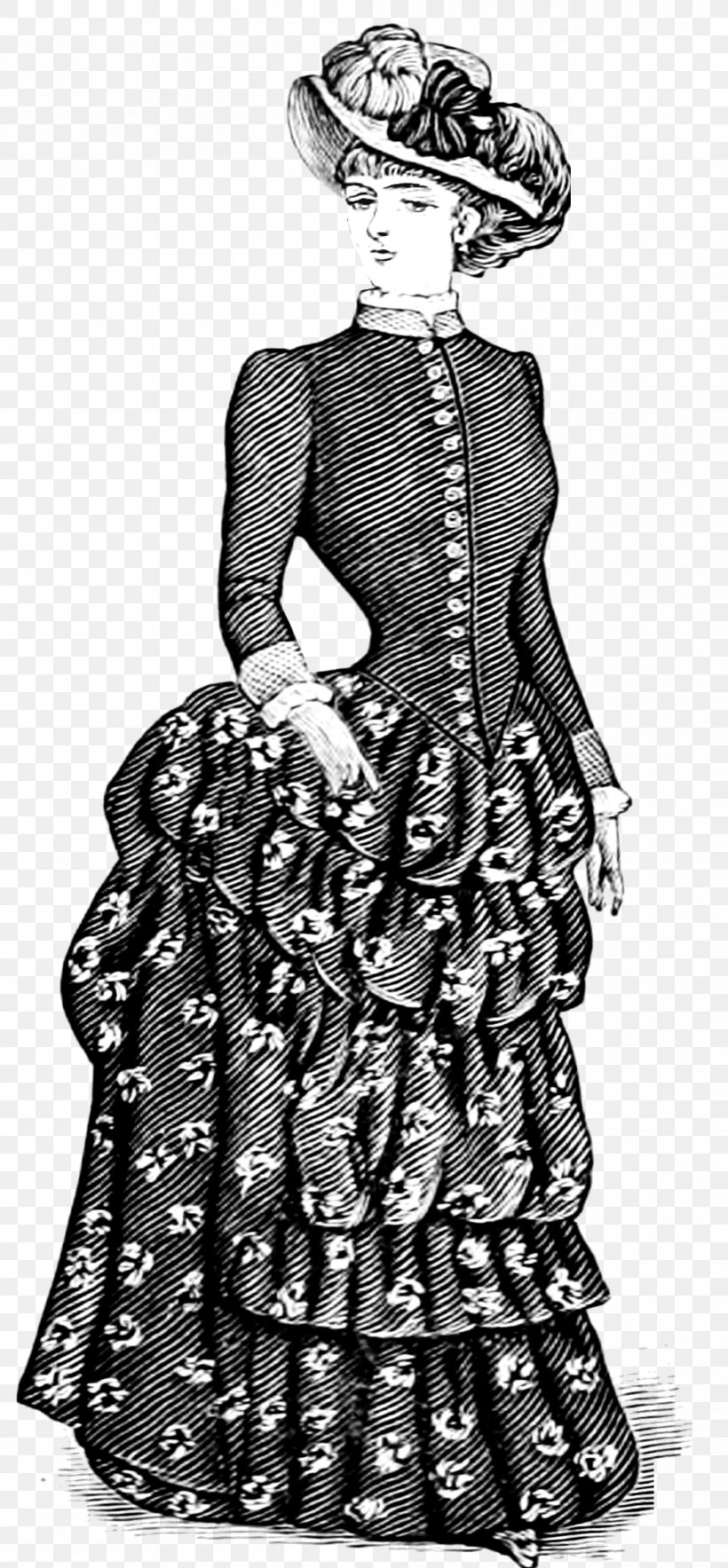 Vintage Clothing Drawing, PNG, 1051x2266px, Vintage Clothing, Art, Black And White, Clothing, Collage Download Free
