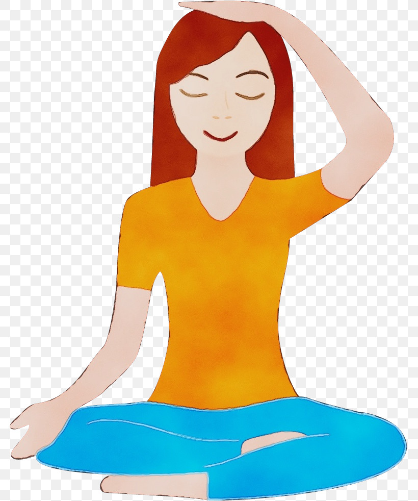 Physical Fitness Meditation Balance Yoga Sitting, PNG, 781x982px, Watercolor, Balance, Costume, Meditation, Paint Download Free