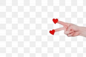 Heart Thumb - Red Finger Hand Arm Nail PNG