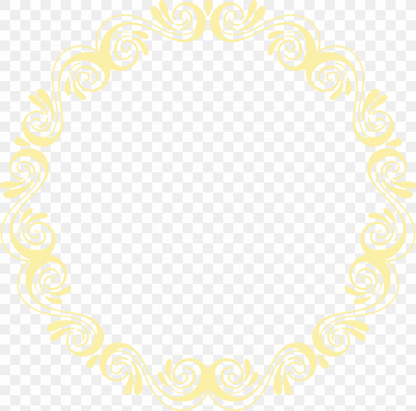 Yellow Circle, PNG, 3000x2969px, Floral Frame, Circle, Flower Frame, Monogram Frame, Paint Download Free