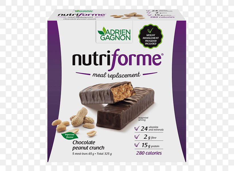 Chocolate Bar Fudge Adrien Gagnon Nutriforme Meal Replacement Bars Chocolate Peanut Crunch, PNG, 600x600px, Chocolate Bar, Chocolate, Confectionery, Flavor, Food Download Free