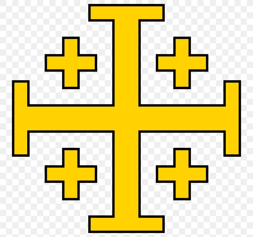 Jerusalem Cross, PNG, 768x768px, Jerusalem, Area, Cross, Cross Potent, Heraldry Download Free