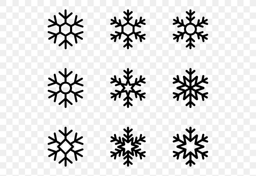 Snowflake Ice Crystals Clip Art, PNG, 600x564px, Snowflake, Black, Black And White, Crystal, Flora Download Free