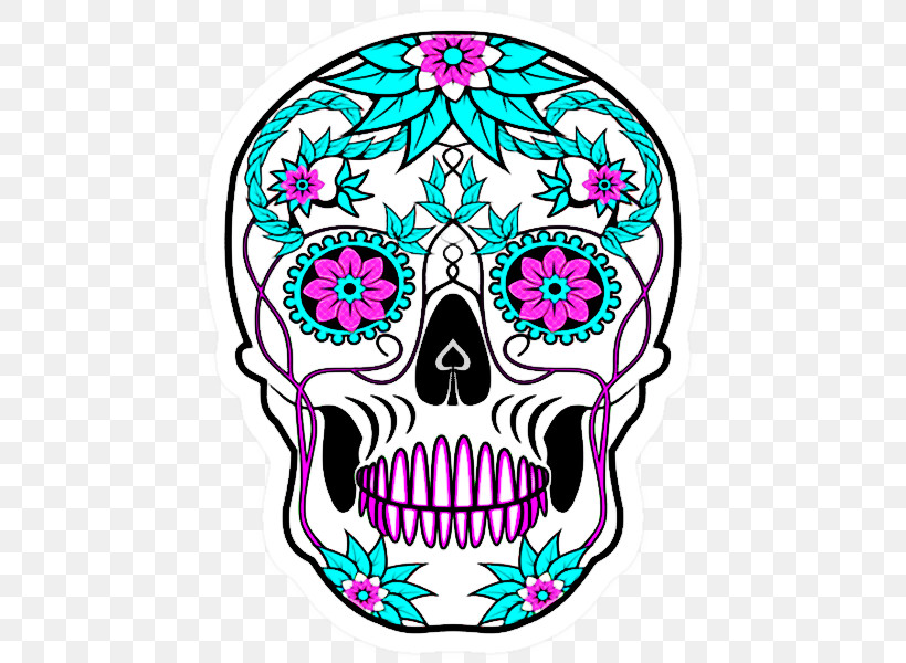 Skull Art, PNG, 600x600px, Day Of The Dead, Calavera, Death, Decal, Purple Download Free