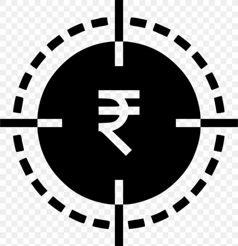Indian Rupee, PNG, 948x980px, Indian Rupee, Blackandwhite, Clock, Currency, Finance Download Free