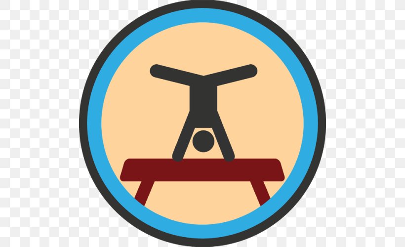 Gymnastics Handspring Clip Art Badge Split, PNG, 500x500px, Gymnastics, Antipathy, Badge, Blog, Collecting Download Free