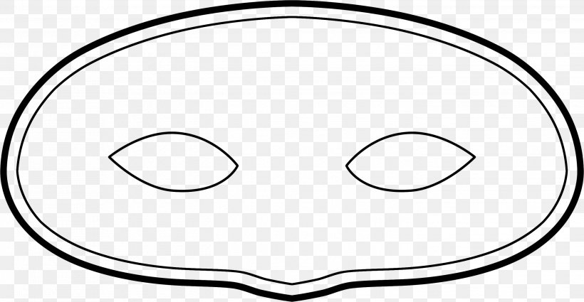 Mask Template Blindfold Masquerade Ball Clip Art, PNG, 2842x1475px, Mask, Area, Black, Black And White, Blindfold Download Free